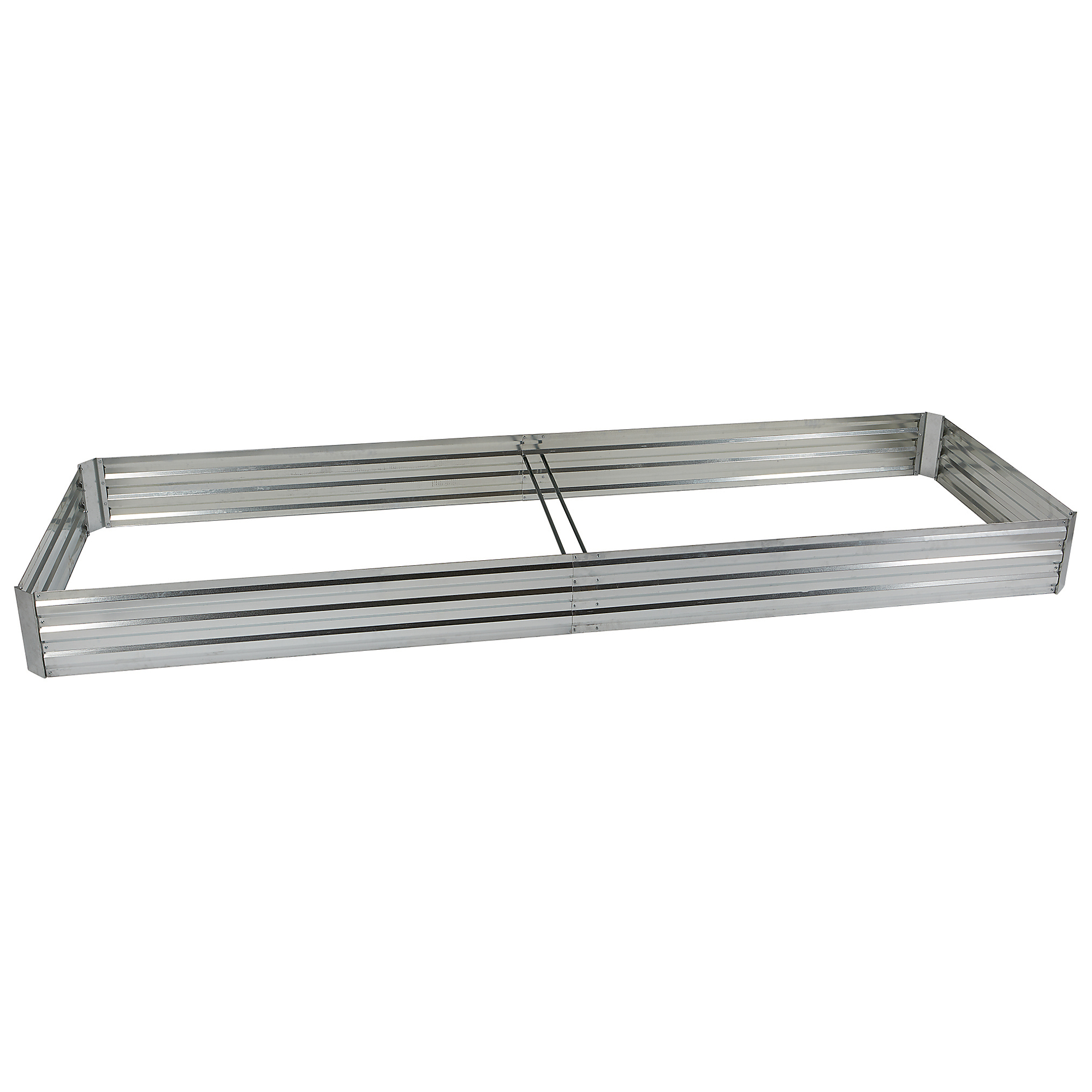 Ironton Galvanized Steel Raised Garden Bed, 12ft. x 4ft., Galvanized Steel